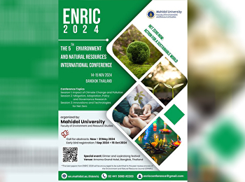 The 5th Environment and Natural
Resources International Conference (5th#
ENRIC 2024): “Net Zero Now: Action for a
Sustainable World”