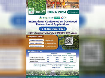 The 7th International Conference on
Duckweed Research and Application (7th#
ICDRA 2024)