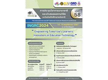 The International and 58th National
Graduate Research Conference (INGRC
2024)